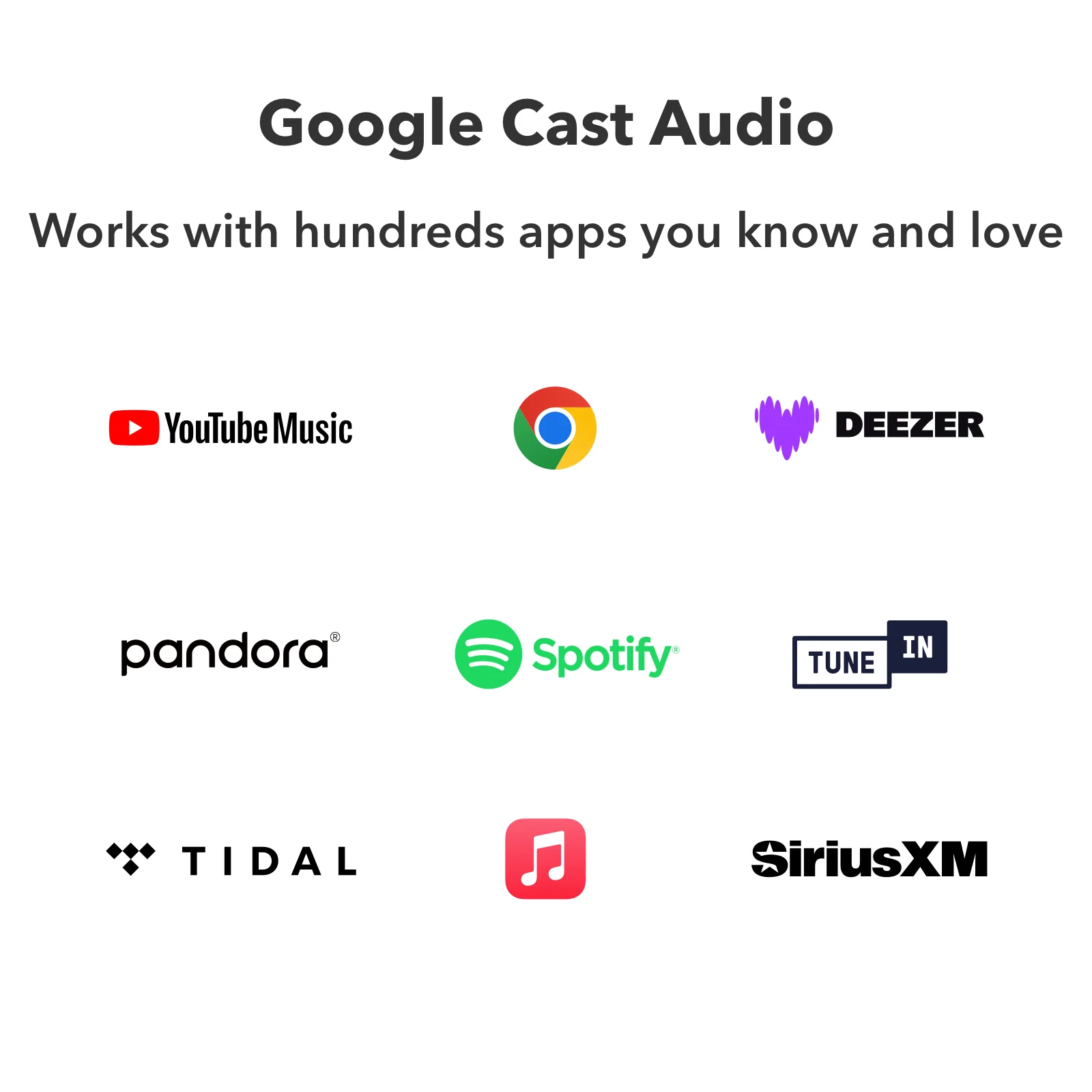 Google Cast Audio : diffusion depuis Spotify, Deezer, TIDAL, YouTube Music et d'autres applis