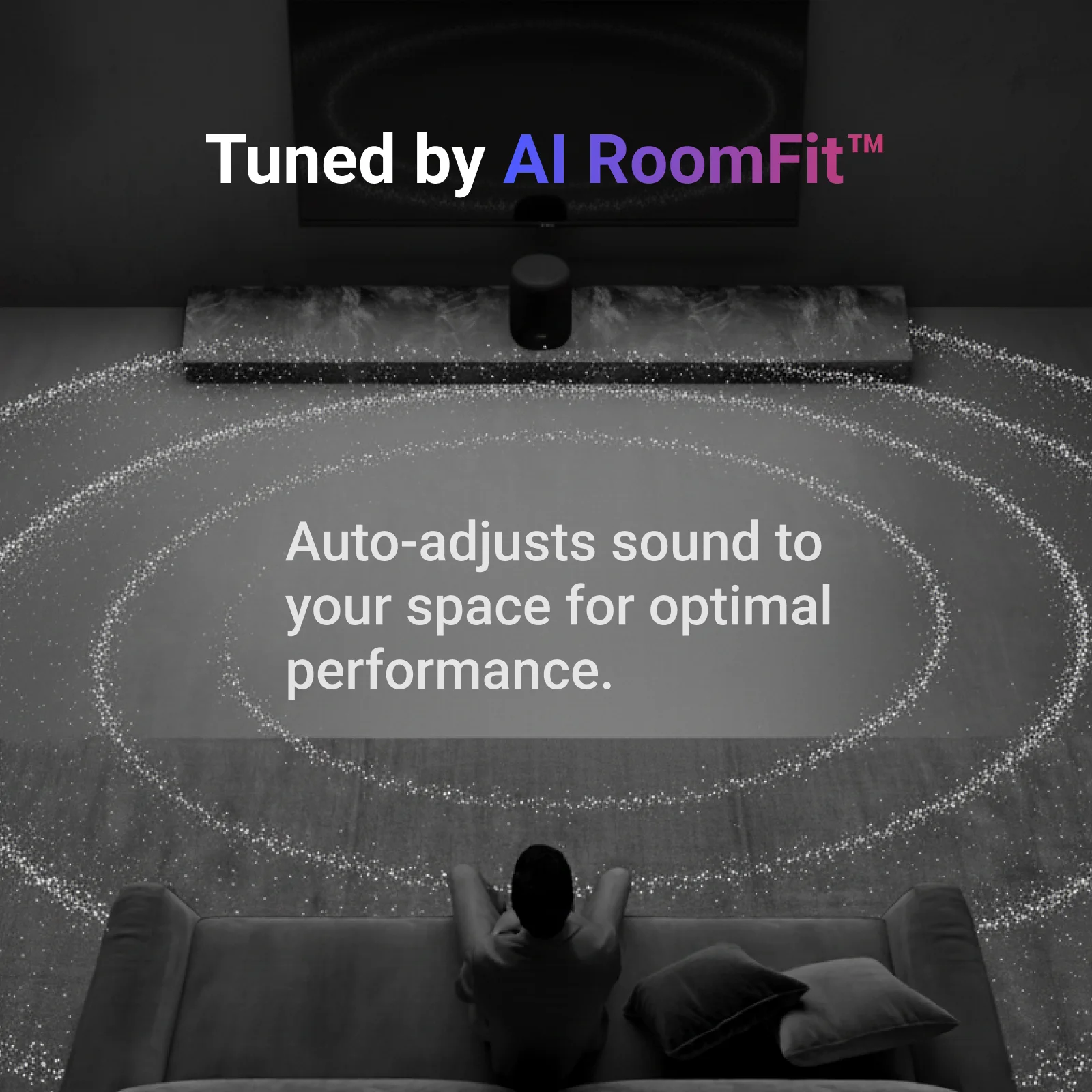 Correction acoustique AI RoomFit du WiiM Sound Lite