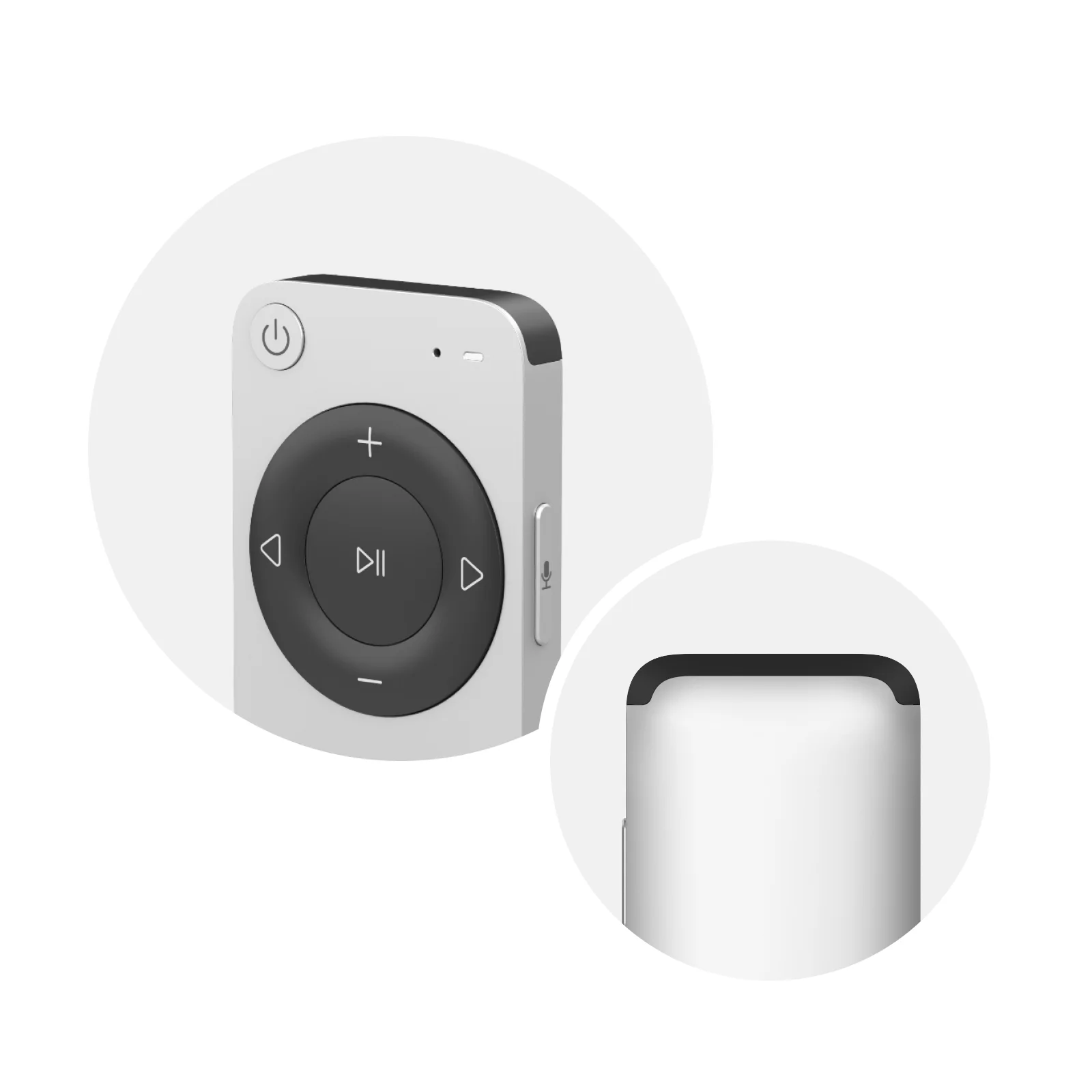 Détail des finitions et des arêtes de la Voice Remote 2