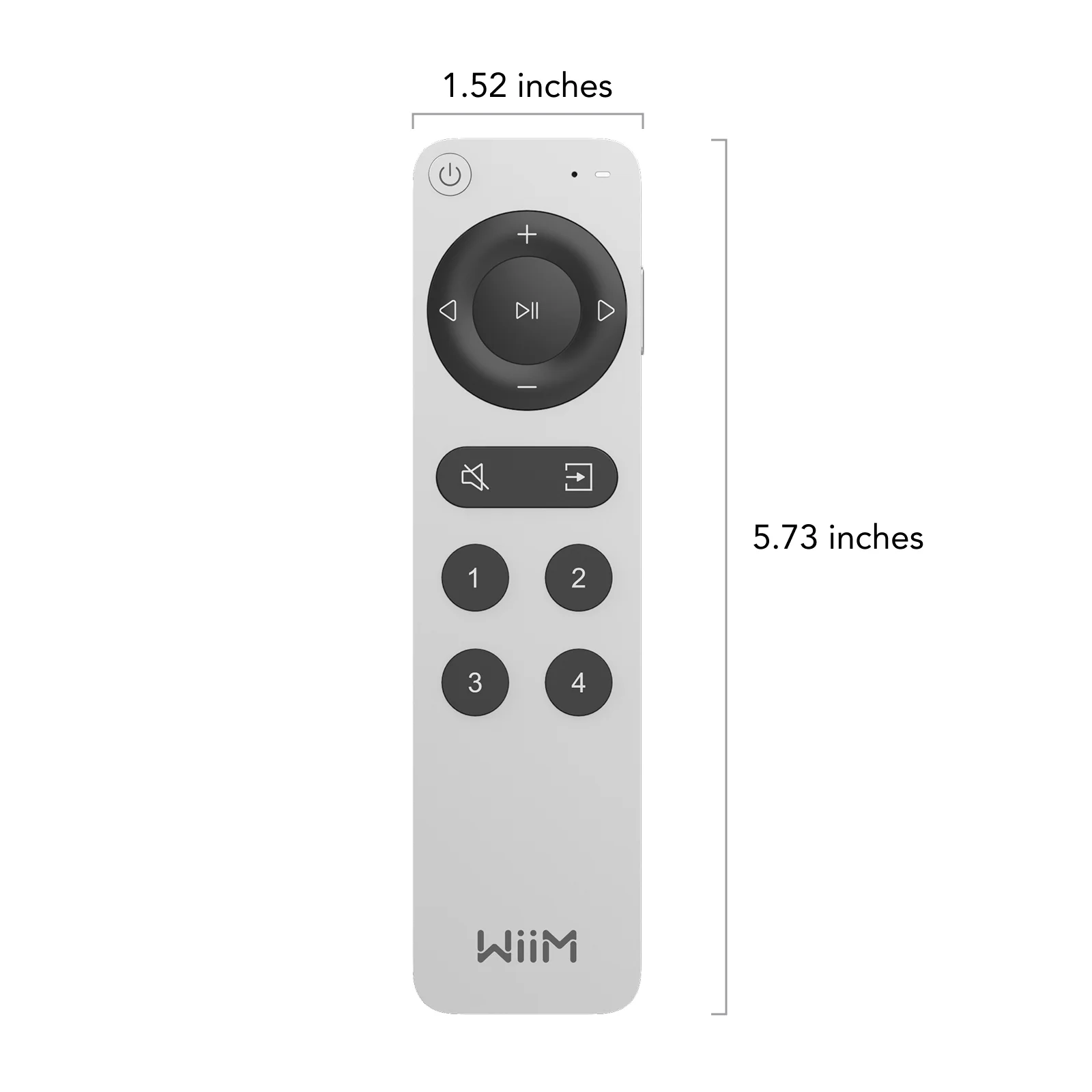 Dimensions de la WiiM Voice Remote 2
